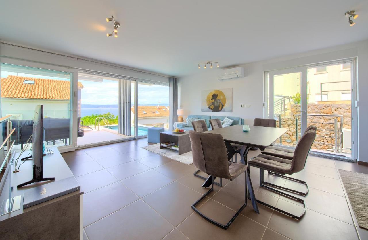 Villa Solis Lacus Modern Apartment - Private Heated Pool - Smart Tv Sky X - Free Parking Njivice Ngoại thất bức ảnh