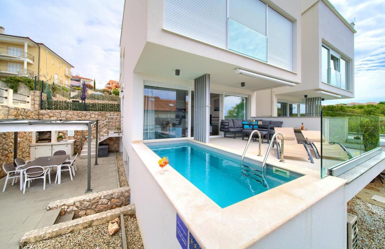 Villa Solis Lacus Modern Apartment - Private Heated Pool - Smart Tv Sky X - Free Parking Njivice Ngoại thất bức ảnh
